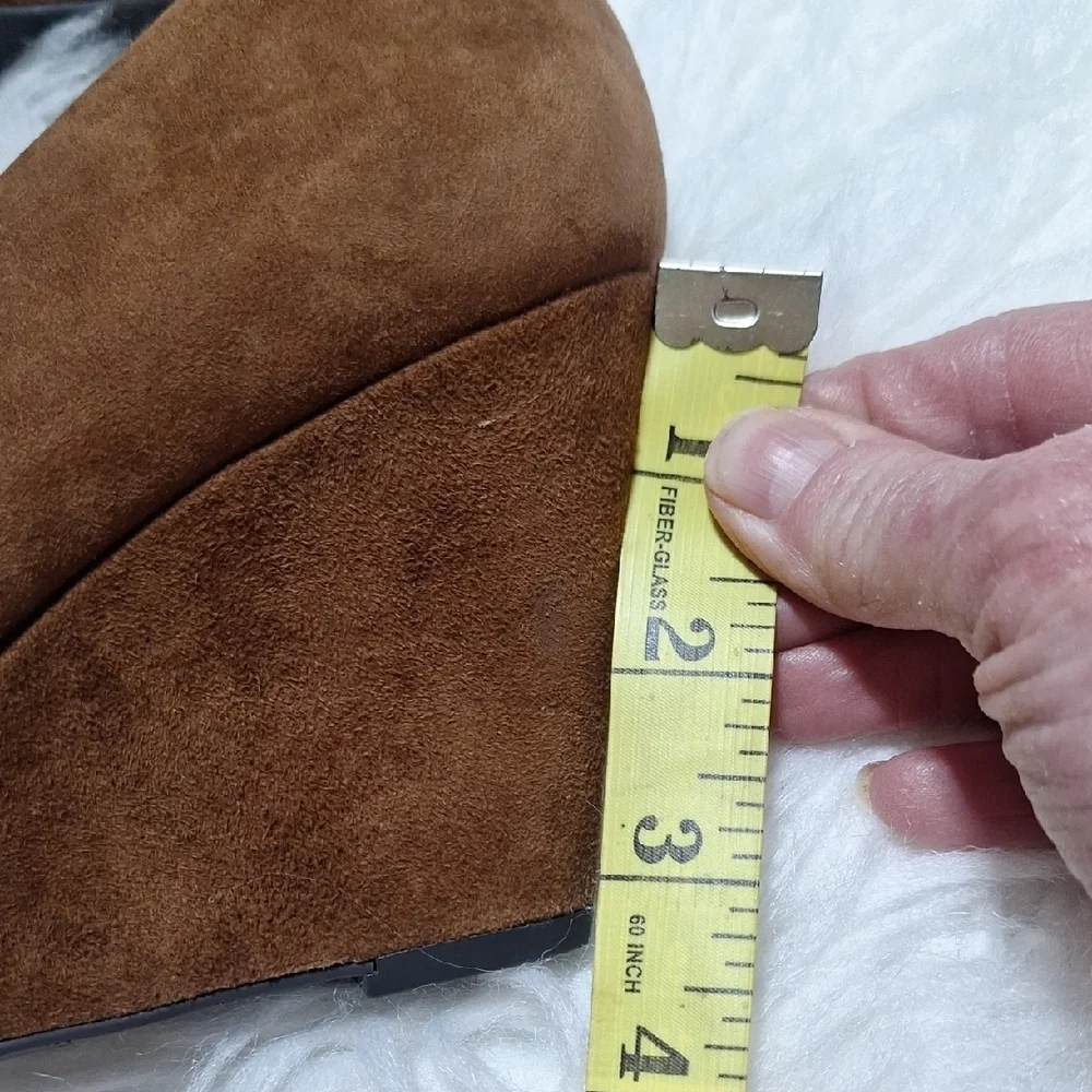 Via Spiga Tan Suede Wedges